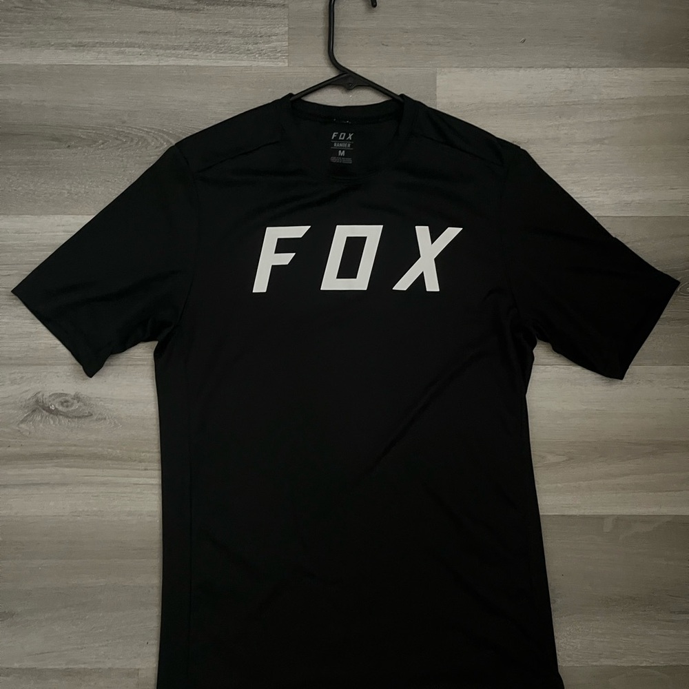 Fox Men's Black and White Short Sleeve Tee